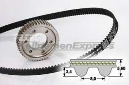 1120-8MGT3-30 Zahnriemen GT3 8M 1120 Lw 30 mm Zähne: 140